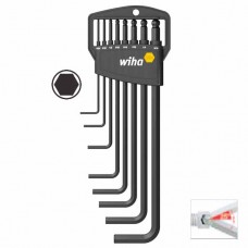 Wiha Hexagon Ball End L-Key Set in Classic Holder - Black Finish - Inch Design - 8 pcs - 01420